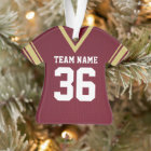 Football Jersey Maroon Uniform with Number