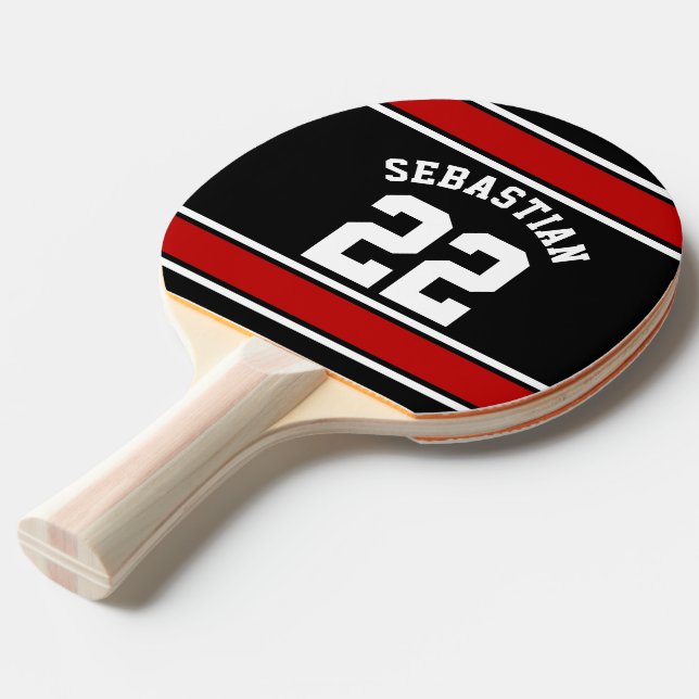 Football Jersey Novelty Personalised Name Ping Pong Paddle (Back Angle)