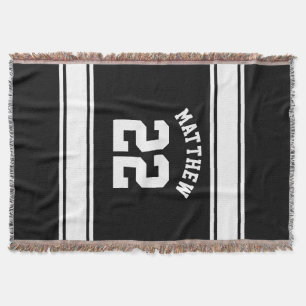 Football Jersey Novelty Personalised Name Throw Blanket
