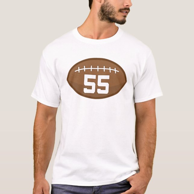 Football Jersey Number 55 Gift Idea T-Shirt (Front)