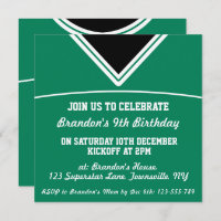 Football Jersey Themed Party Invite Template, LAX