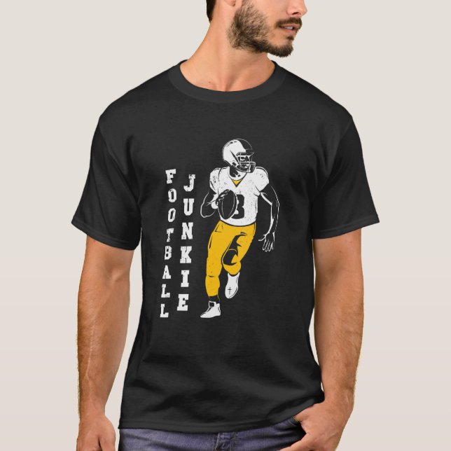   Football Junkie Linebacker Women Men Football T-Shirt (Front)