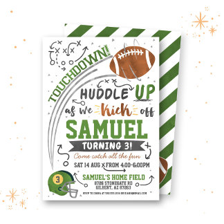 Football Kids Birthday Invitation