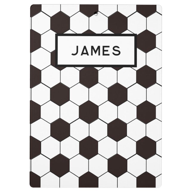 Football Kids Soccer pattern Footballer birthday Clipboard (Back)