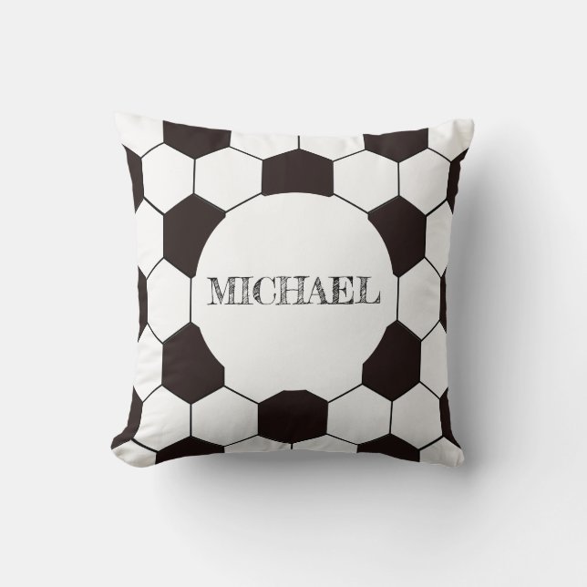 Football Kids Soccer pattern Footballer birthday Cushion (Front)