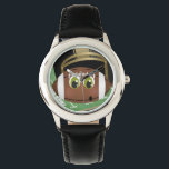 Football Kid's Stainless Steel Watch<br><div class="desc">Kid's Stainless Steel Make time telling fun with the kid’s custom stainless steel watch from eWatchFactory. Customised with their favourite characters, animals, designs, and name, this 100% stainless steel watch will be the only thing they’ll never want to take off. Customise with your photos, artwork, and text. Black, blue, red,...</div>