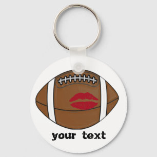 football kiss key ring