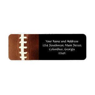 Football Laces Graphic Return Address Label