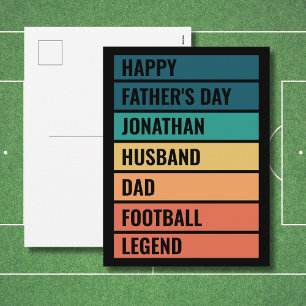 Football Legend Personalised Father’s Day Holiday Postcard