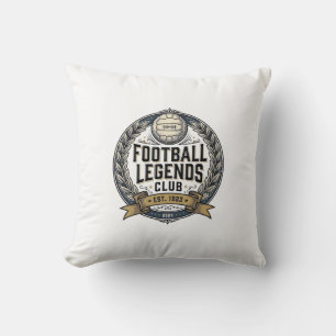 Football Legends Club Vintage Soccer Shirt Design_ Cushion