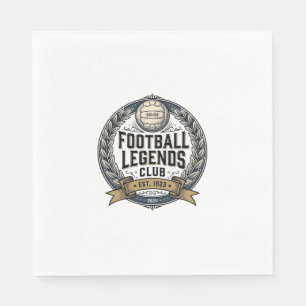 Football Legends Club Vintage Soccer Shirt Design_ Napkin