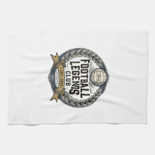 Football Legends Club Vintage Soccer Shirt Design_ Tea Towel