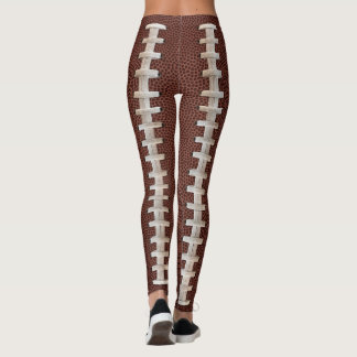 Football Leggings with Stiching on Front and Back