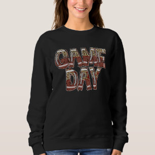 Football Leopard Cute Game Day Football Mum Life Sweatshirt