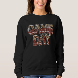 Football  Leopard Cute Game Day Football Mum Life Sweatshirt