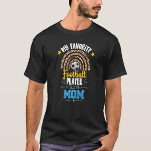 Football Leopard Mothers Day Soccer Mum Game Day T-Shirt