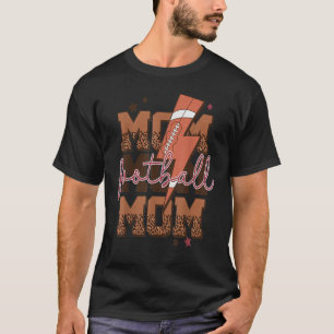 Football Lightning Bolt Retro Leopard Game Day T-Shirt