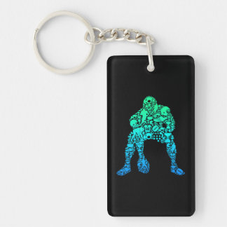 Football Lineman American Football Boys Men Key Ring