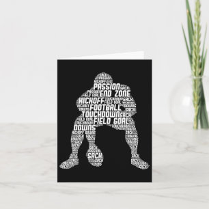Football Lineman American Football Men Kids Boys 1 Card