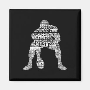 Football Lineman American Football Men Kids Boys 1 Magnet