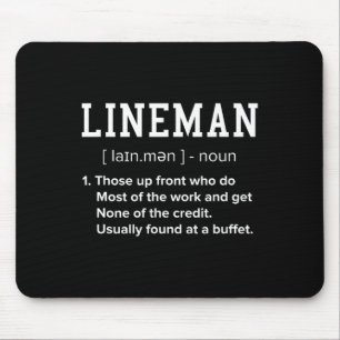 Football Lineman Definition Funny Offensive Linema Mouse Pad