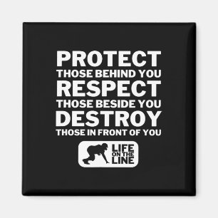 Football Lineman Design - Protect Magnet