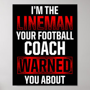 Football Lineman Hot Offensive Defensive Player Poster