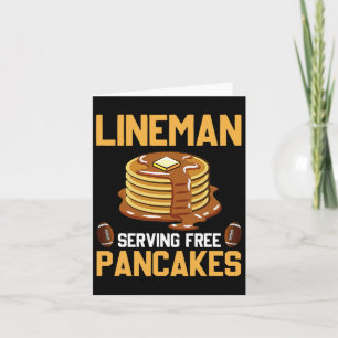 Football Lineman Serving Pancakes Daily Offensive Card