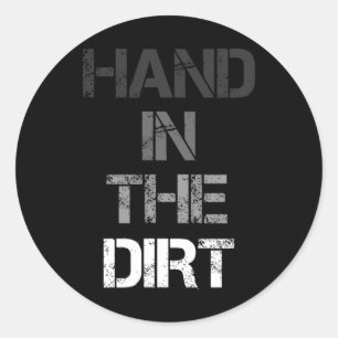 Football Lineman Shirts For Men Gloves Hand In The Classic Round Sticker