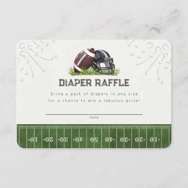 Football Little All Star Diaper Raffle Baby Insert (Front)