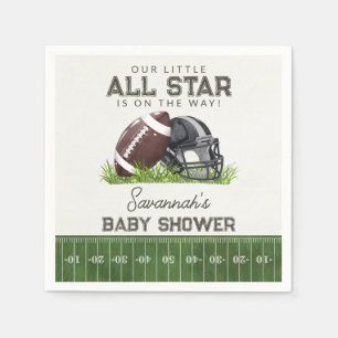 Football Little All Star Touchdown Baby Shower Napkin