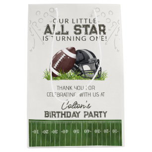 Football Little AllStar Touchdown Birthday Favour Medium Gift Bag