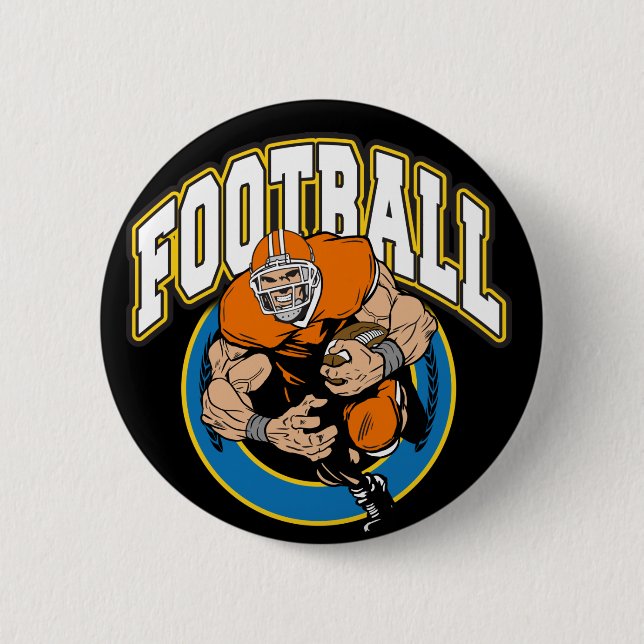 Football Logo 6 Cm Round Badge (Front)