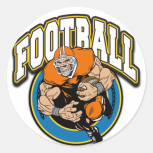 Football Logo Classic Round Sticker