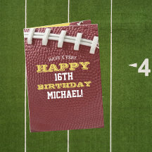 Football Look Add Your Name and Year Birthday
