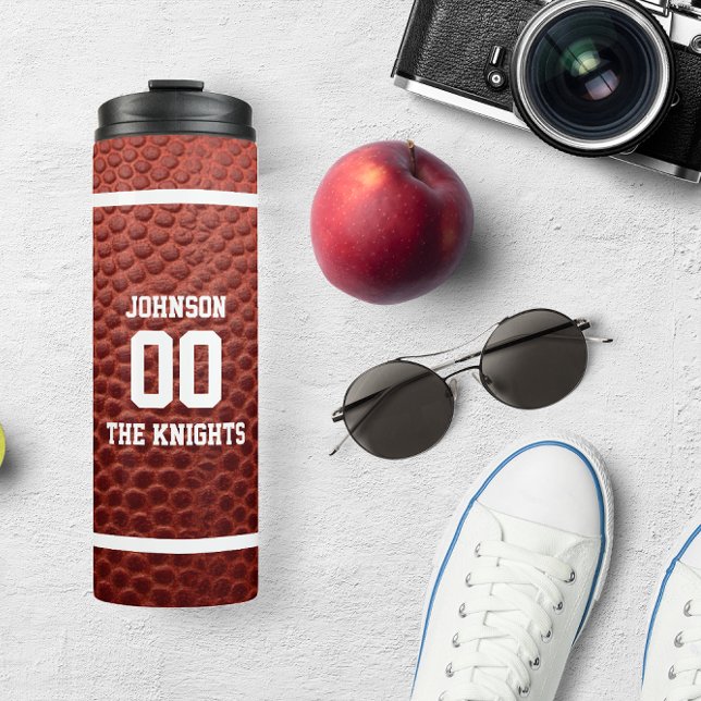 Football Look Personalised Thermal Tumbler (Creator Uploaded)
