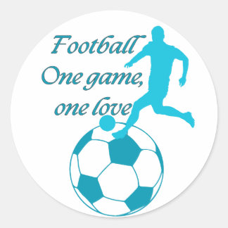 Football lovely game classic round sticker