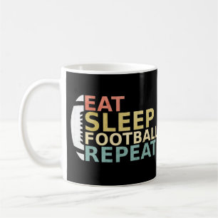 Football Lover Eat Sleep Football Repeat Coffee Mug