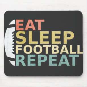 Football Lover Eat Sleep Football Repeat Mouse Pad