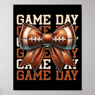 Football Lovers Game Day Season Football Fan Men W Poster