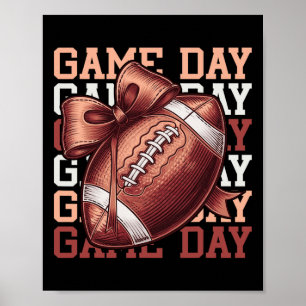 Football Lovers Game Day Season Football Fan Men W Poster