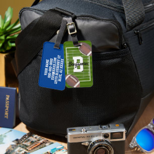 Football luggage tag