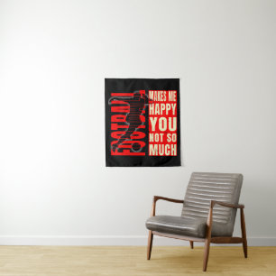 Football Makes Me Happy You Not So Much Tapestry