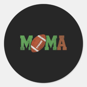 Football Mama 1st Year Down Birthday Gifts For Tod Classic Round Sticker