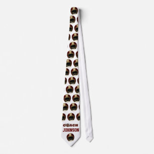 Football Maroon and Gold Coach Tie - SRF