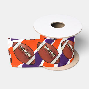 Football Medium-Tiger Design Satin Ribbon