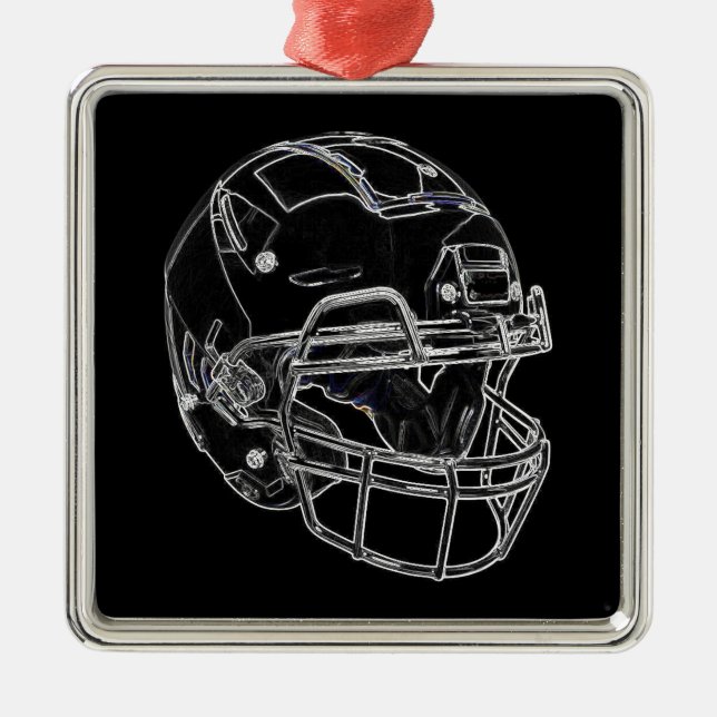 Football Metal Ornament (Front)