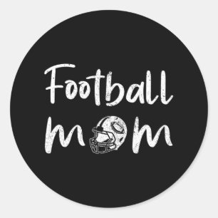 Football Mom Football Player Mother Women Classic Round Sticker