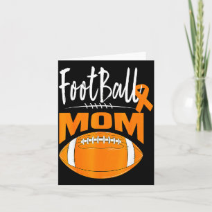 Football Mom Multiple Sclerosis Awareness Orange R Card