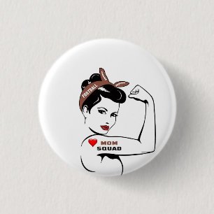 Football Mom Squad 3 Cm Round Badge